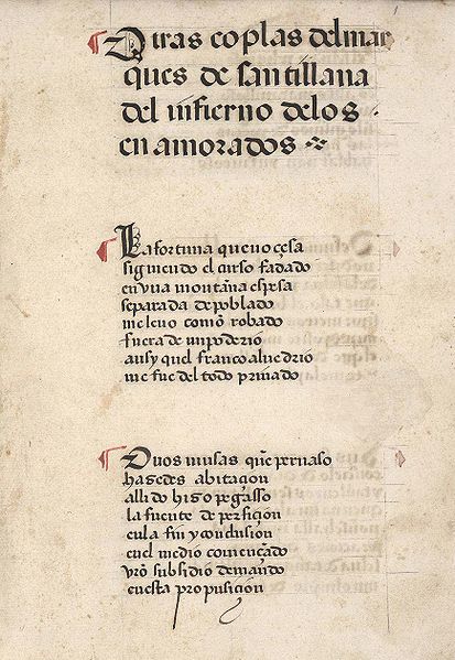 Marqués de Santillana: Biografia e Obras 4