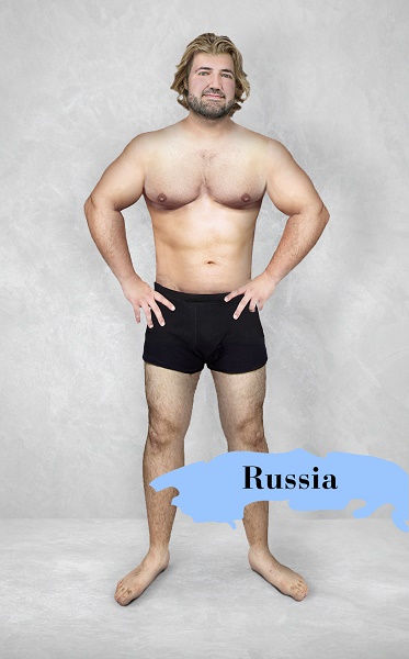 Um experimento revela como é o homem fisicamente perfeito em 19 países 15