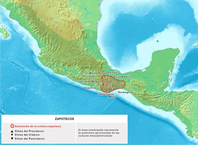 Qual era a localização dos zapotecas? 1