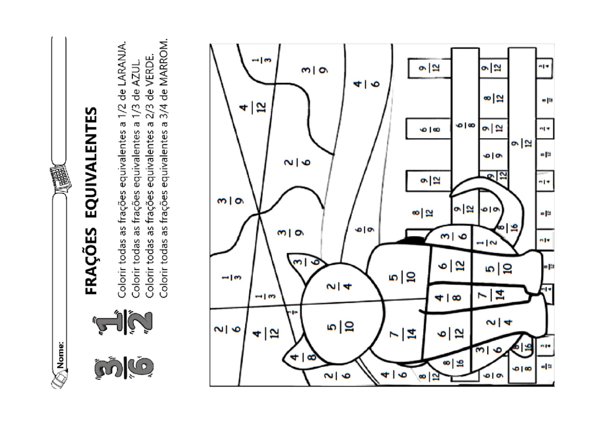 Atividades Práticas de Matemática com Frações Equivalentes