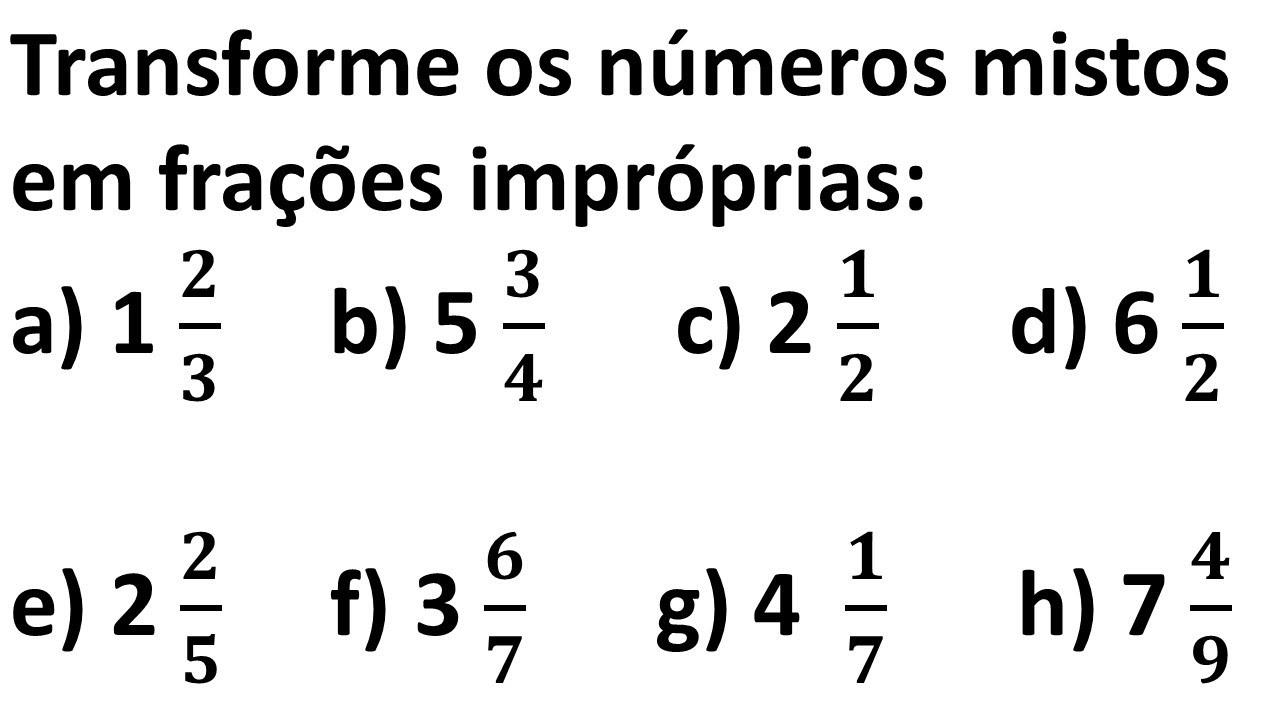 Como Converter Números Mistos em Razões