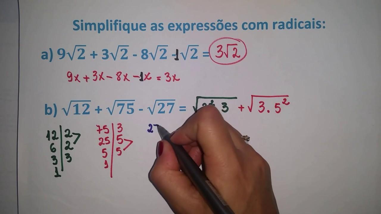 Como Somar e Subtrair Expressões Radicais com Frações