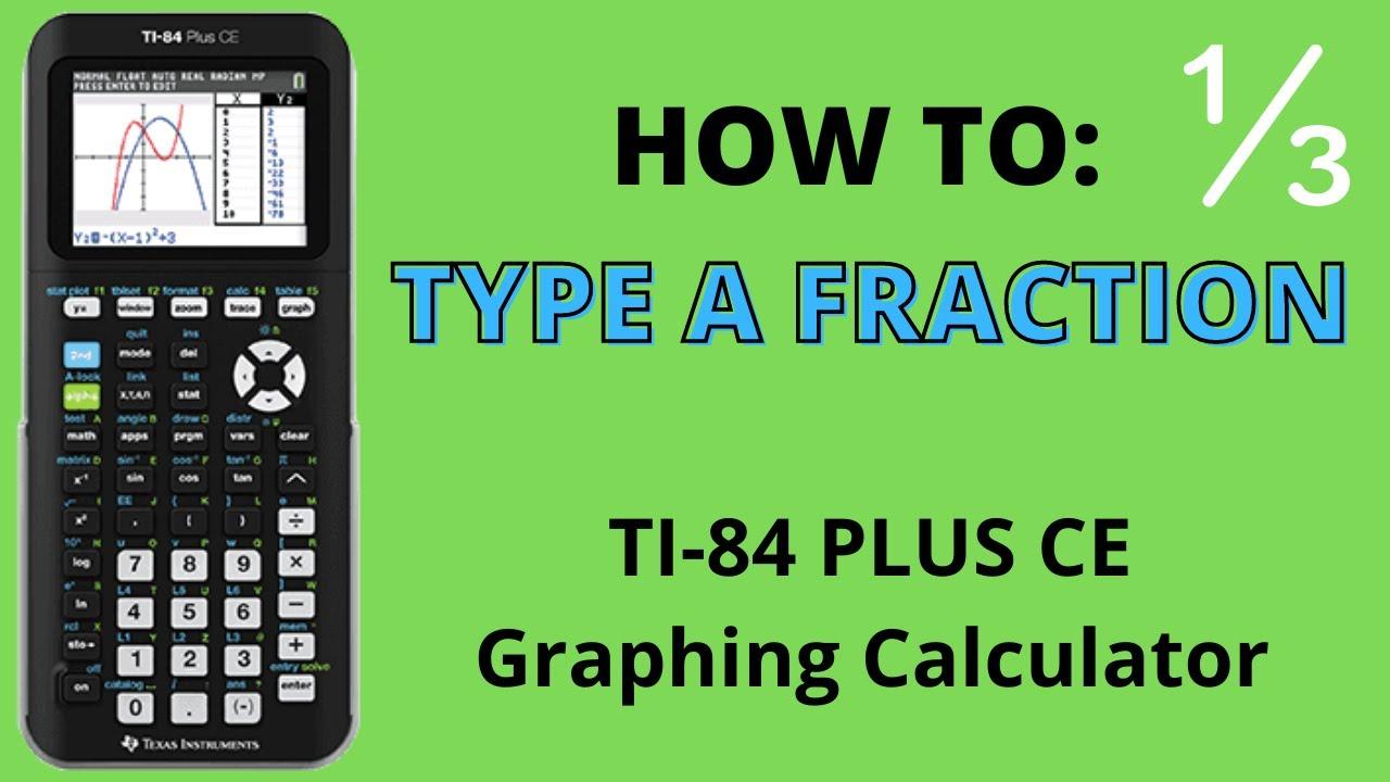 Calculadora TI-84 Plus inserindo frações