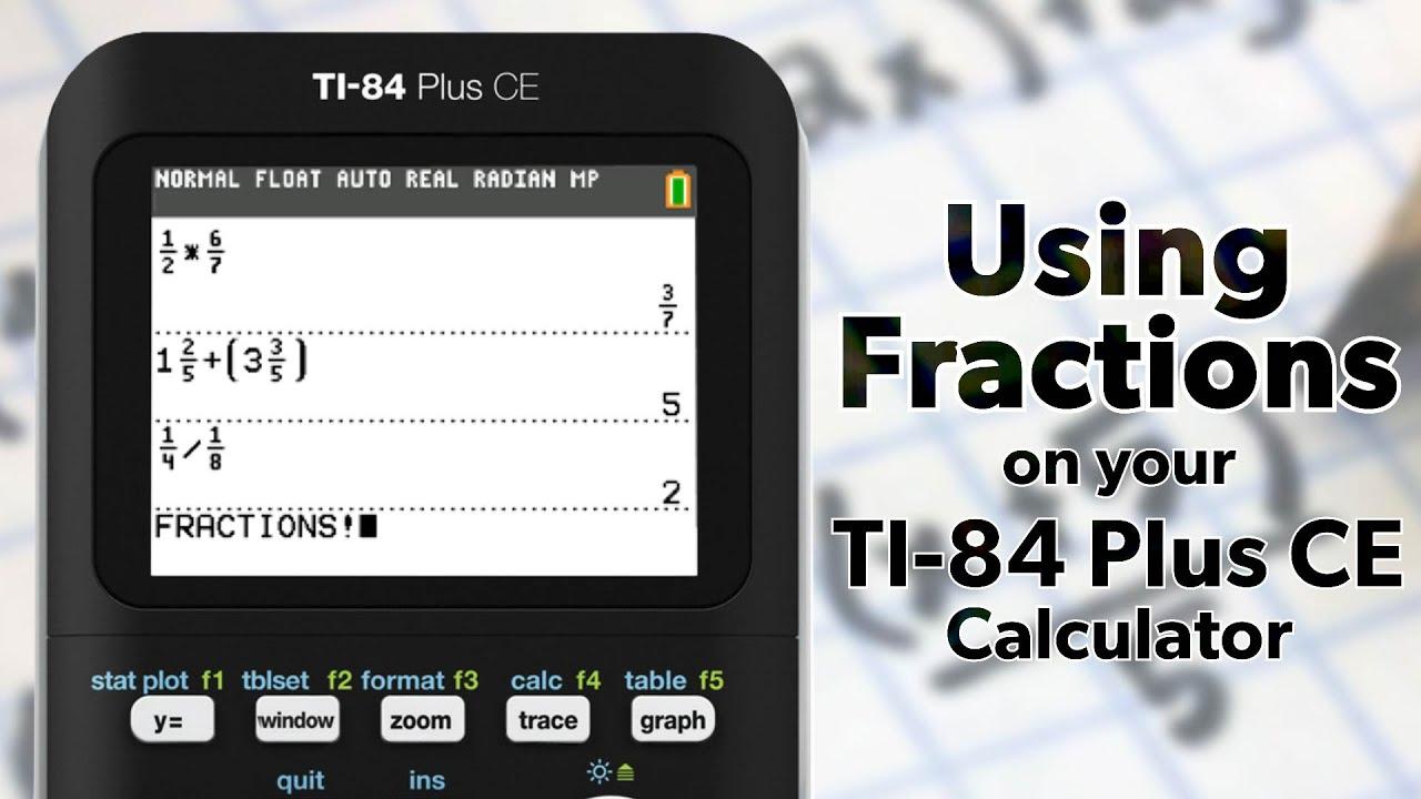 Menu FRAC na TI-84 Plus