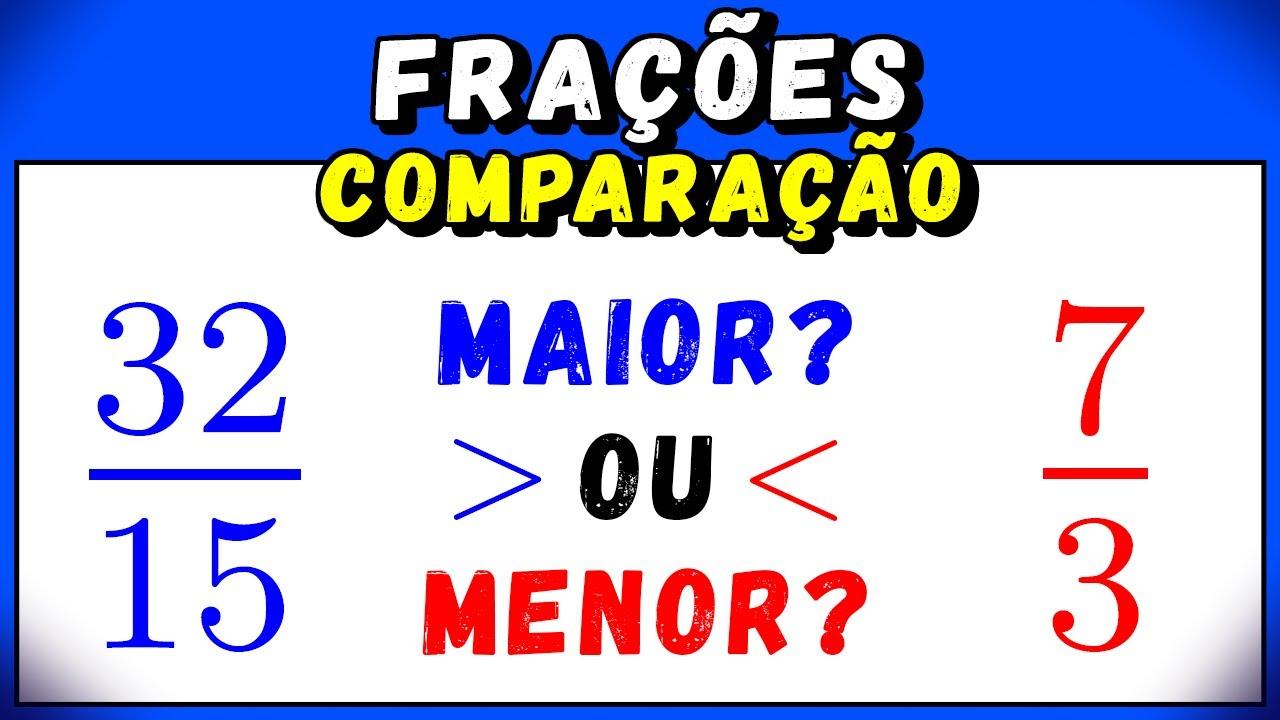exemplo de comparação de frações