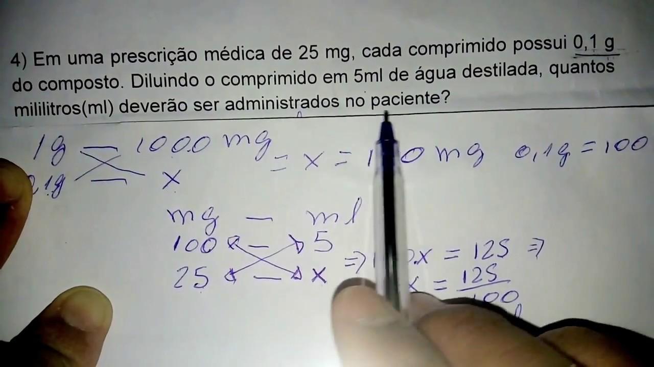 Problemas de matemática para enfermagem de cuidados pessoais
