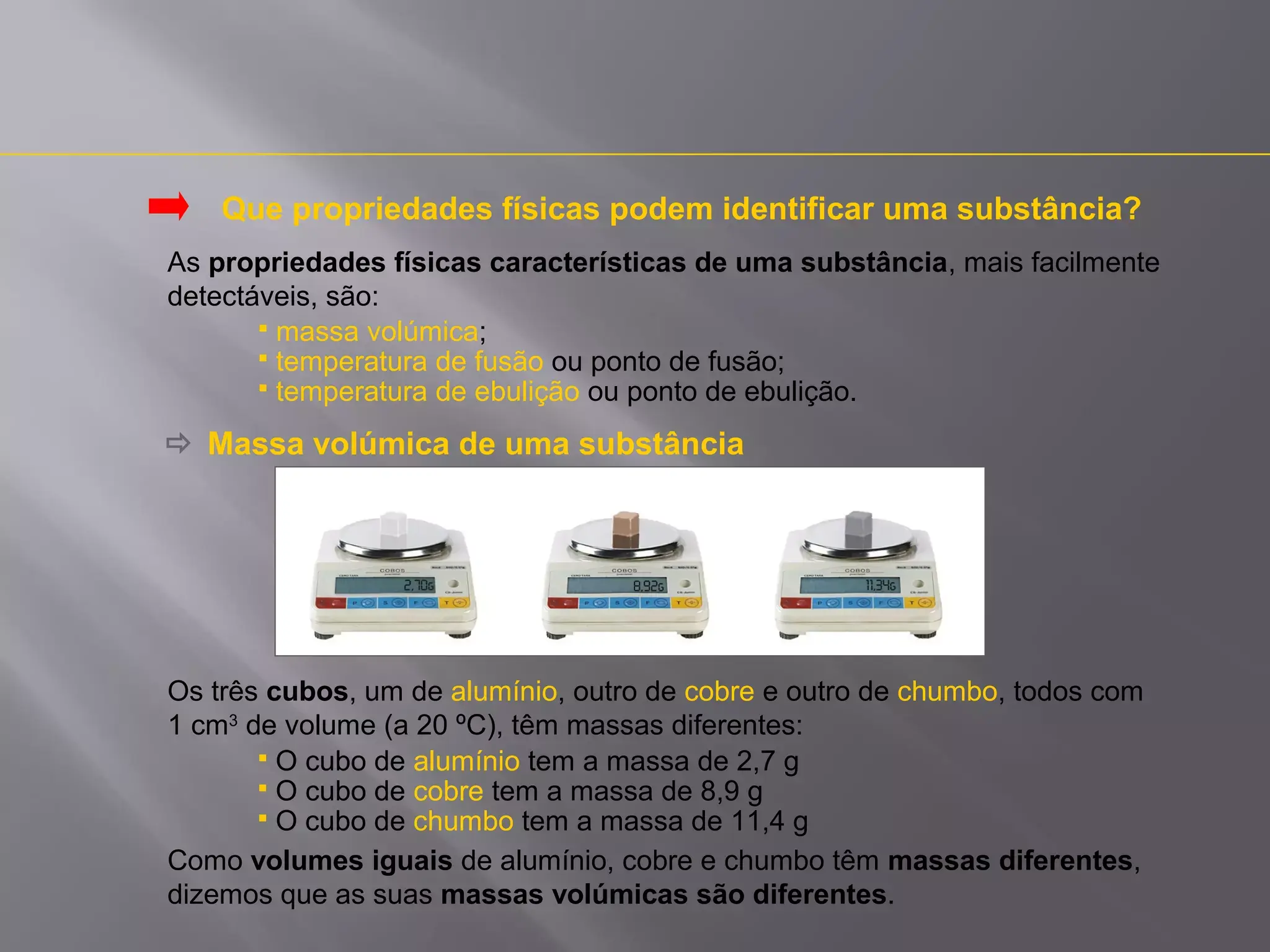 Schema generale proprietà della materia
