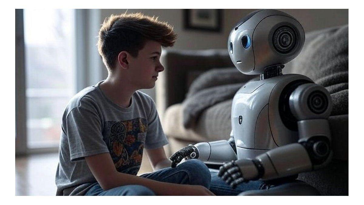 ilustração de inteligência artificial companheira