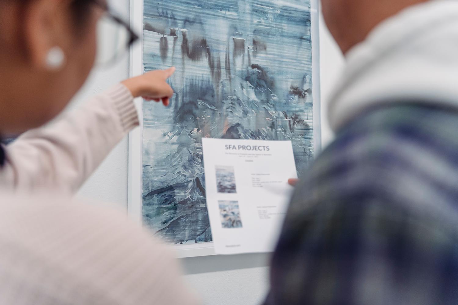 Análise de uma obra de arte junto a um documento de proposta financeira para o mecenato cultural.